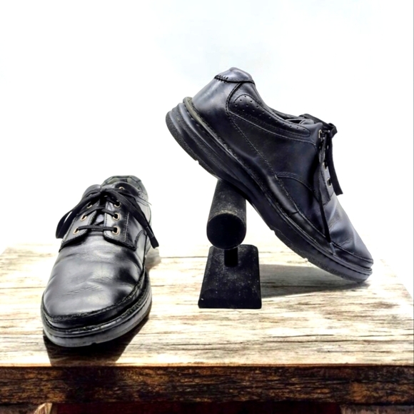 Drew Classic Black Men's Support Shoes - Picture 1 of 10